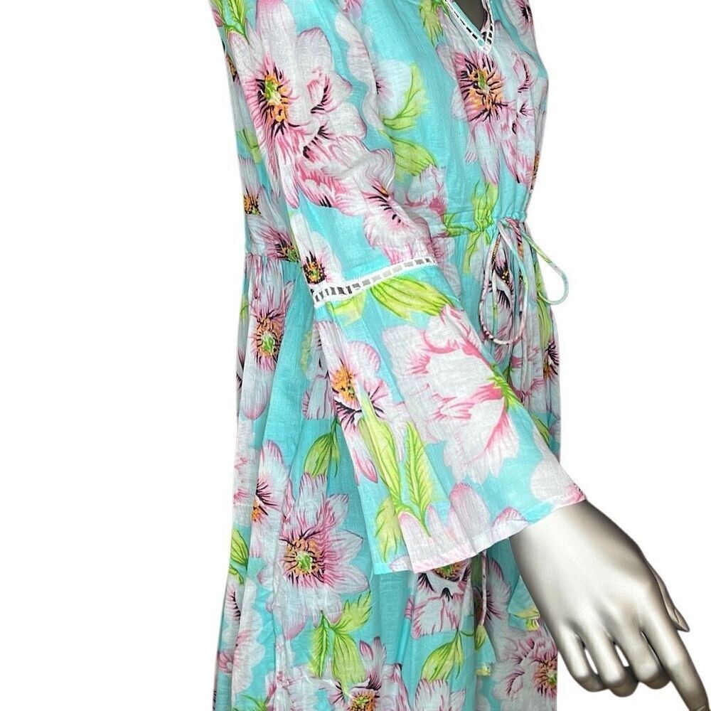 NWT Debbie Katz Lulu Dress Cotton Bohemian Floral (008) - Picture 5 of 13